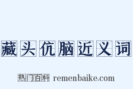 藏头伉脑近义词是什么意思的图片